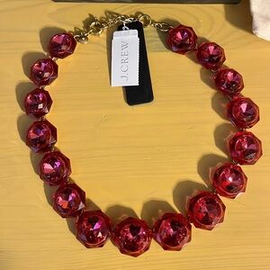 J Crew pink faceted jewel necklace